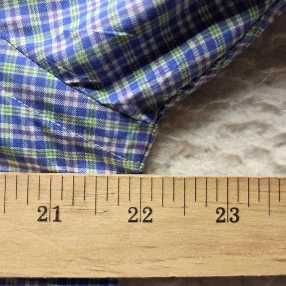 Polo Ralph Lauren Shirt Mens Medium Blue Plaid Long Sleeve Performance Casual